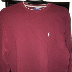 Men’s Polo thermal Maroon size Large